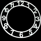 acrylic silver number ring